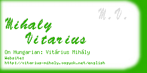 mihaly vitarius business card